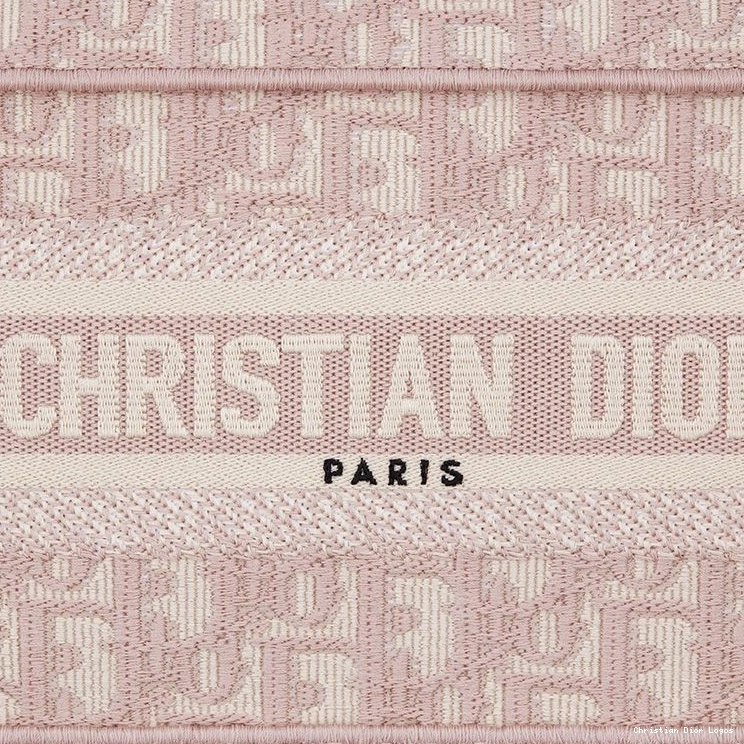Cheap Dior Mini Motif Oblique Pink Canvas Tote Book 0802 Luxury